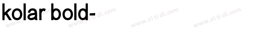 kolar bold字体转换